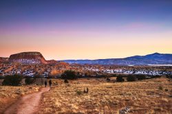 The winter sky started changing the colors after the sunset at Ghost Ranch in New Mexico.